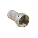 Conector para enroscar cable coaxial RG6 tipo F, 4 piezas, Surtek