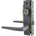 Cerradura clásica para puerta de aluminio función encilla, gris, llave estándar, Lock