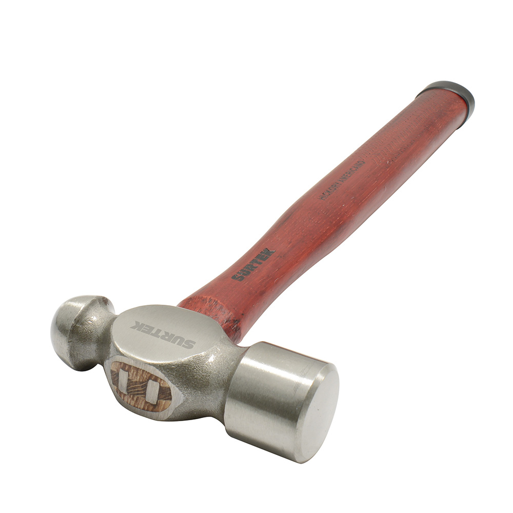 Martillo pulido de bola con mango de madera hickory Americano de 13", 16 oz, Surtek