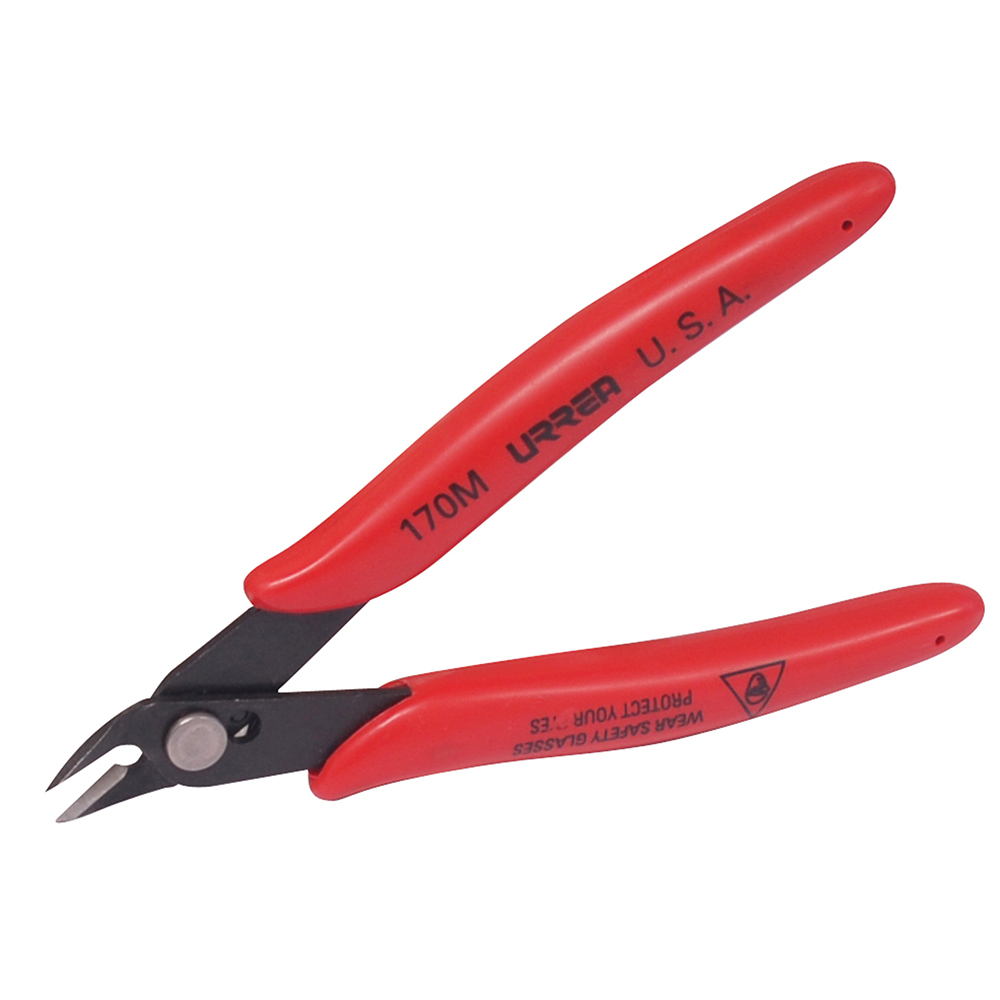 Pinza con mango rubber grip para electrónica de 5-1/8" corte al ras 22°, Urrea