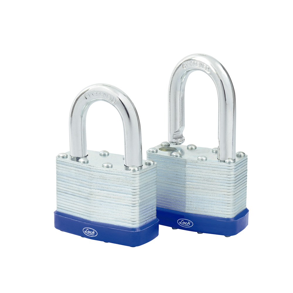 Juego de 2 candados laminados 50 mm, llave estándar, Lock