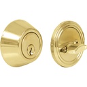 Cerrojo residencial función sencilla, latón brillante, llave estándar, blíster, Lock