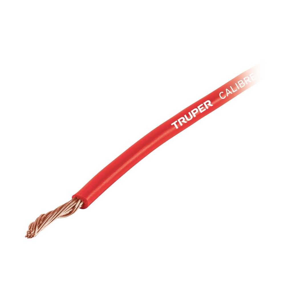 101114 / Carrete con 3.5 m de cable primario rojo calibre 12, Truper
