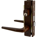 Cerradura clásica para puerta de aluminio función doble, café, llave estándar, Lock