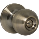 Pomo cilíndrico bola función baño, latón antiguo, llave estándar, blíster, Prolok