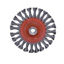 Carda circular trenzada alambre fino 6" x 0.35 mm con rosca  M14, Urrea