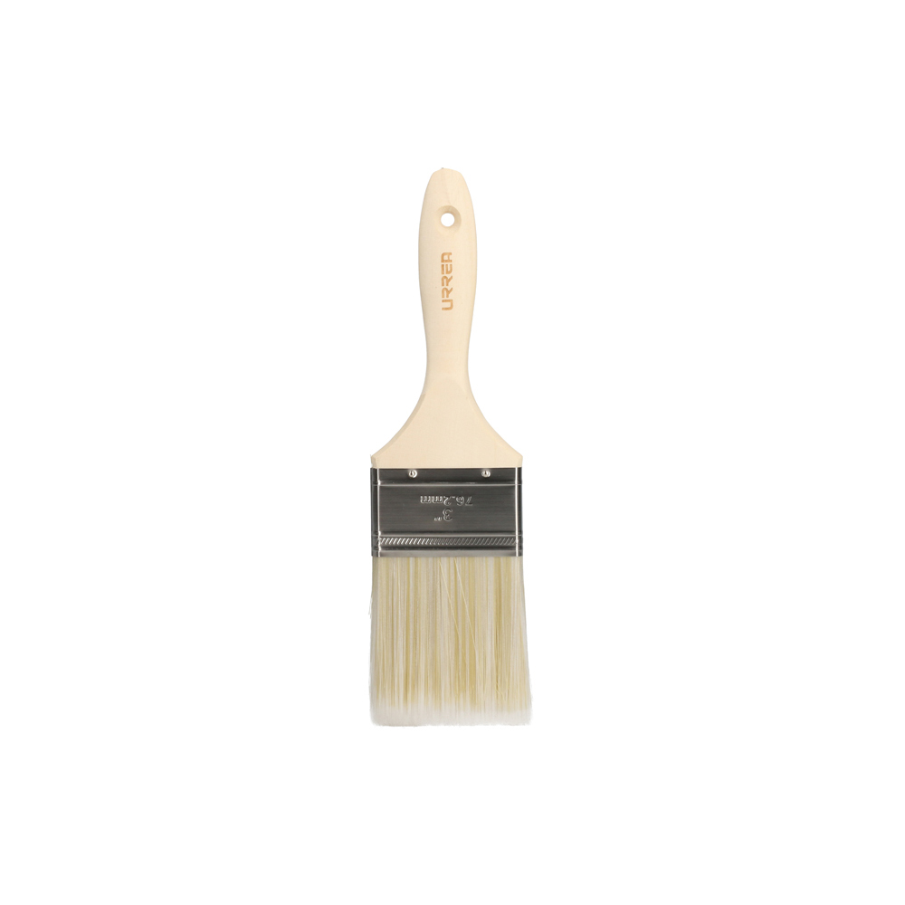 Brocha de cerdas de poliéster con mango de madera de 3", Urrea
