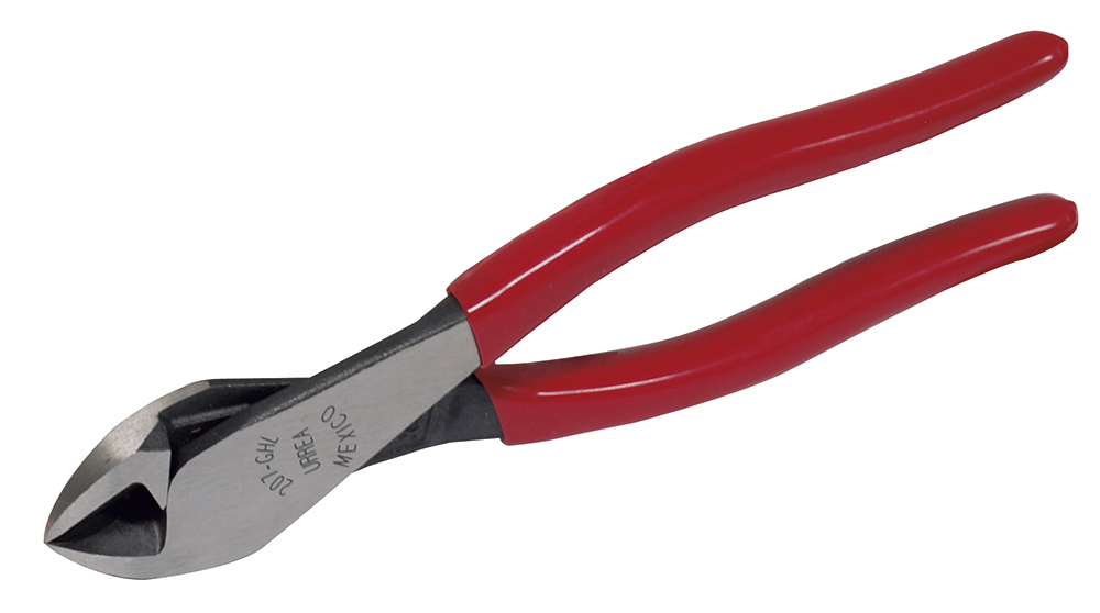 Pinza con mango rubber grip de 7-15/16" corte diagonal alta palanca, Urrea