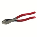 Pinza con mango rubber grip de 8" corte diagonal alta palanca, Urrea