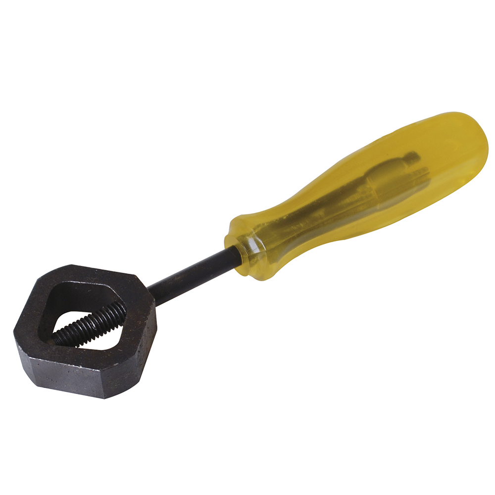 Porta cincel cuadrado con mango ergonómico de plástico 8-1/2", Urrea