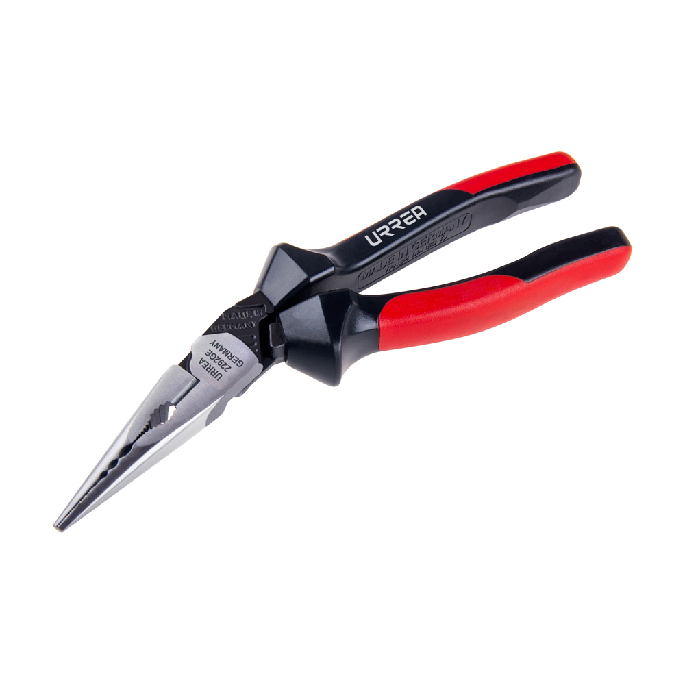 Pinza con mango bimaterial ergonómica con ángulo de cabeza de 25° 8-5/8" alta palanca, Urrea