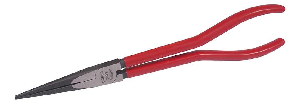 Pinza con mango rubber grip de 11" extra larga recta, Urrea