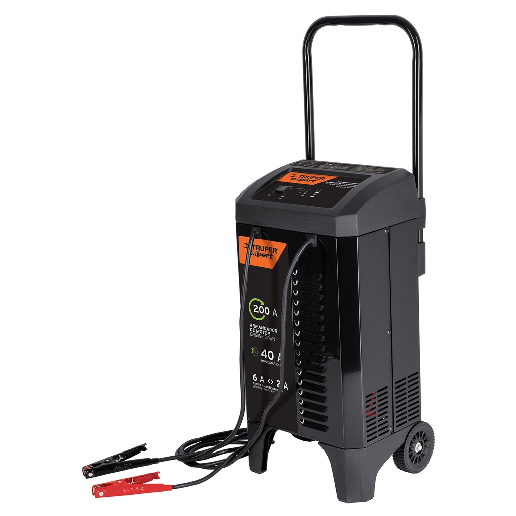 19589 / Cargador de 200 A para baterías de 12 V, con ruedas, Expert