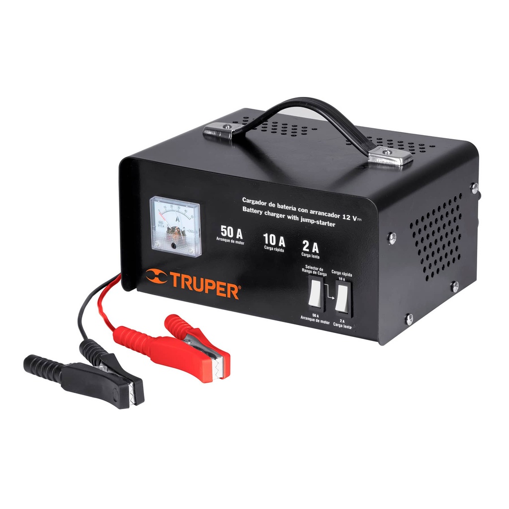 13027 / Cargador de 50 A para baterías de 12 V, Truper