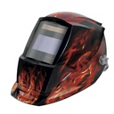 Careta electrónica para soldar diseño flamas, sombra 9 a 13, Truper