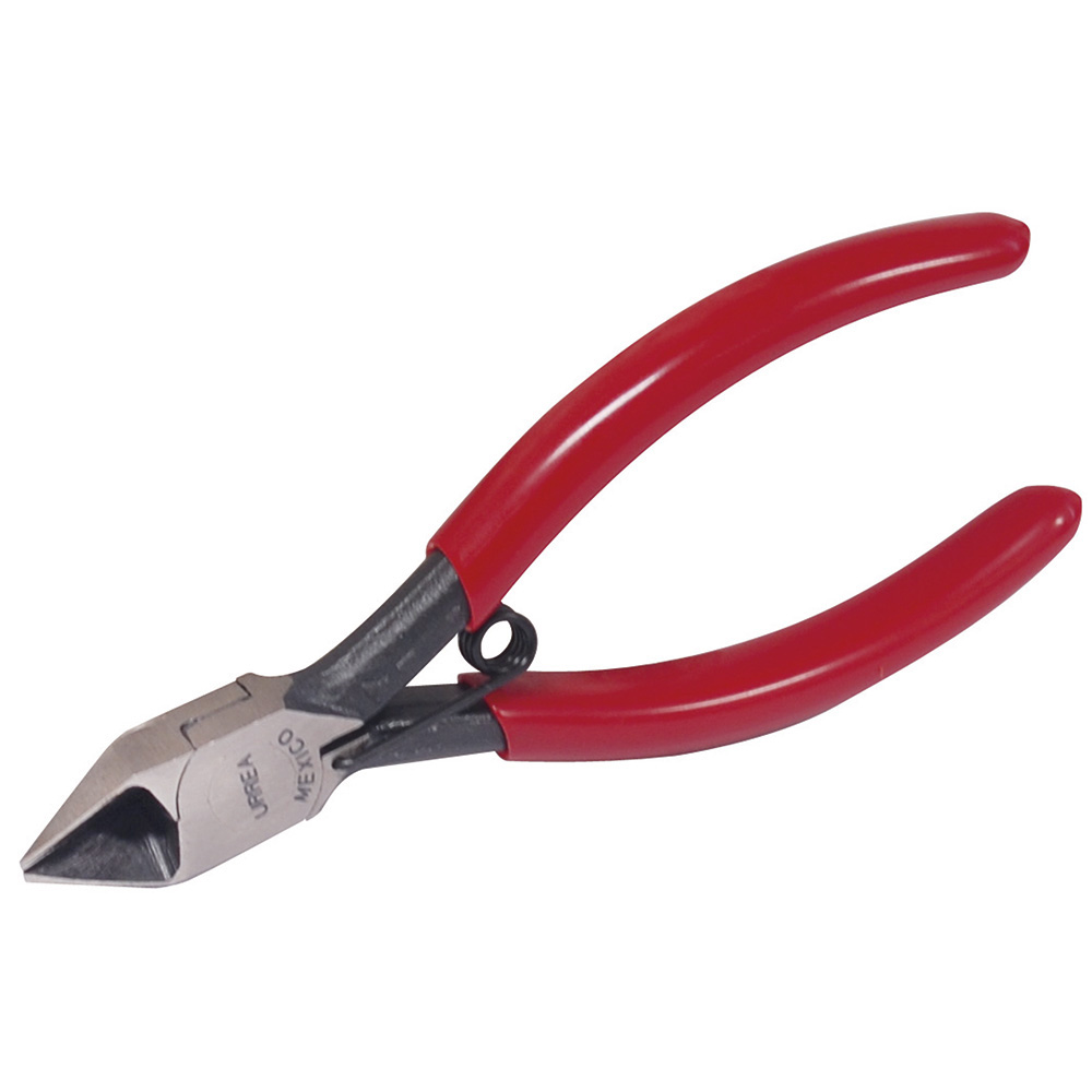 Pinza con mango rubber grip para electrónica de 4-3/16" corte diagonal, Urrea