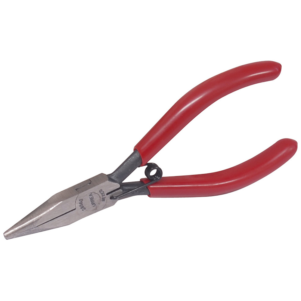 Pinza con mango rubber grip para electrónica de 4-3/4" cónica lisa, Urrea