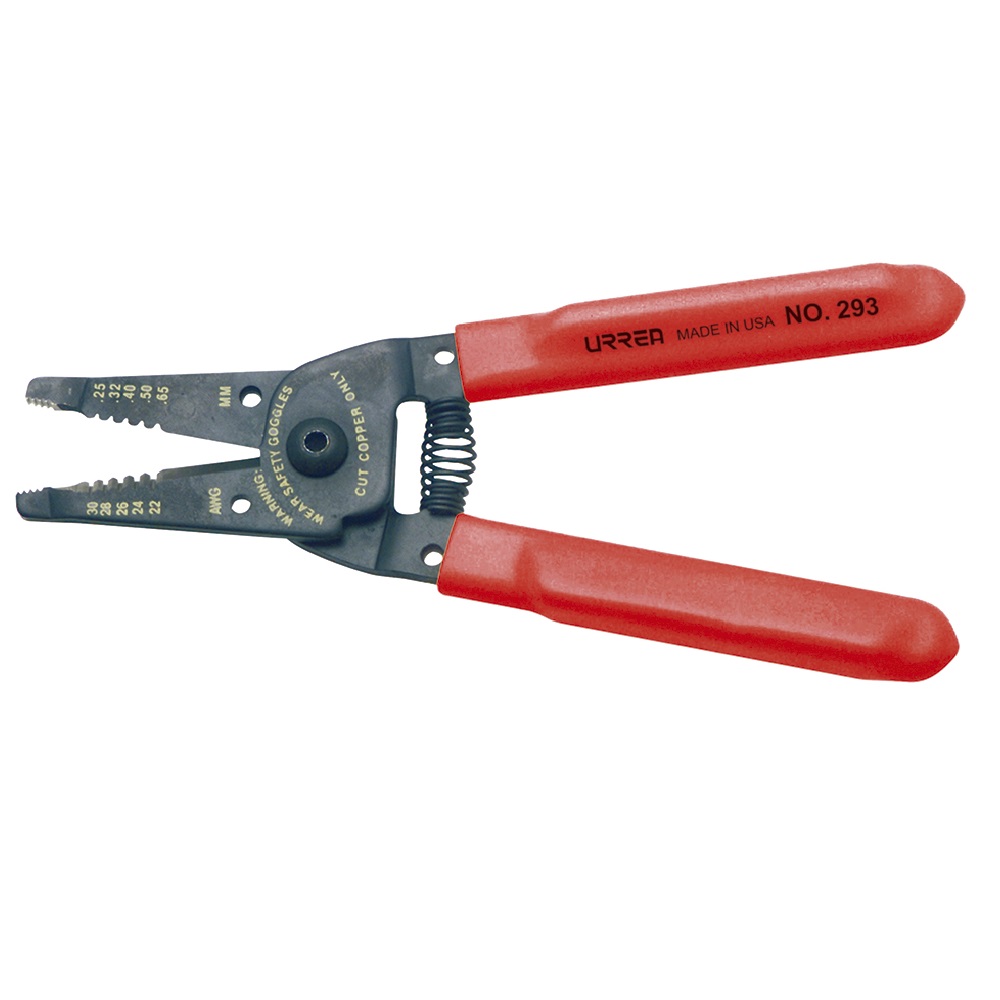 Pinza con mango air cushion pelacable 22-30 AWG de 6" alta palanca, Urrea