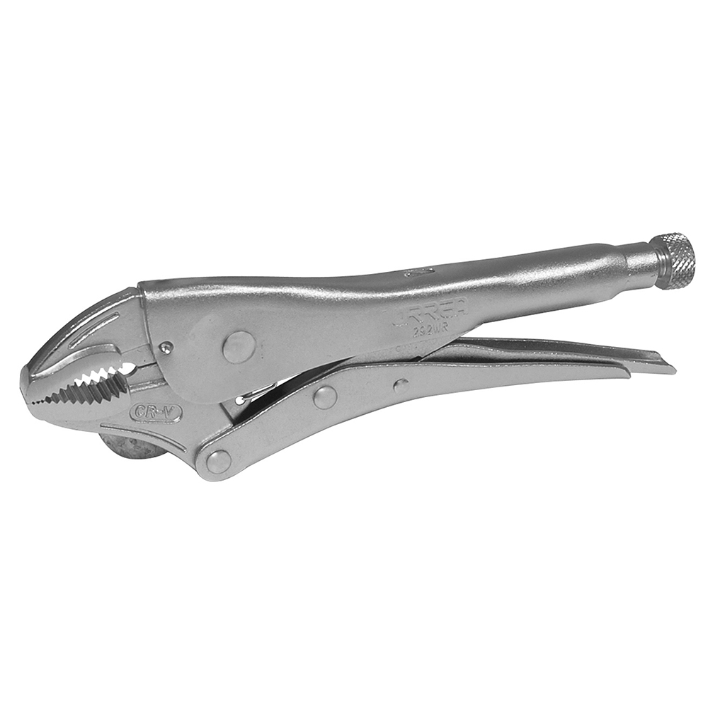 Pinza de presión de 5" quijada curva con corta alambre, Urrea