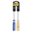 Juego de destornilladores con mango de PVC combinados, 2 piezas, Foy