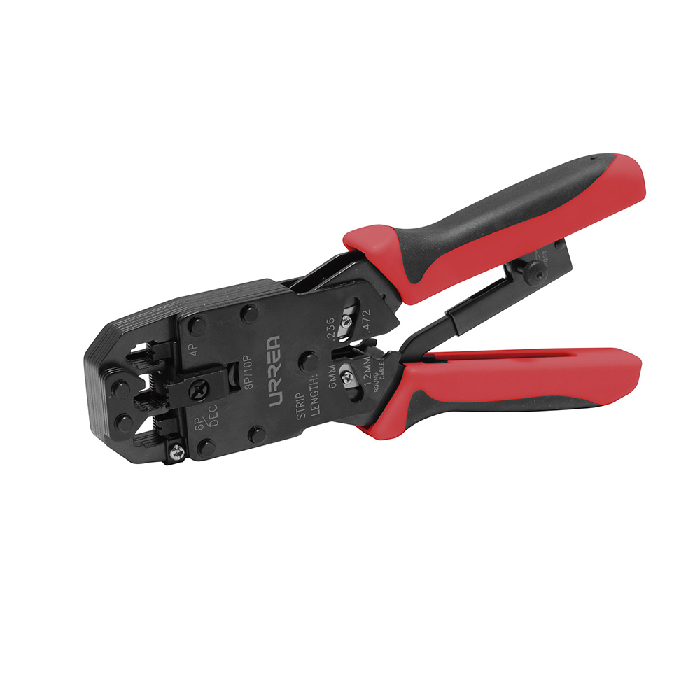 Pinza ponchadora modular 8.3" para conectores RJ22, RJ12/11, RJ45, Urrea