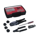 Juego básico para ponchado de cable coaxial 9 piezas, Urrea