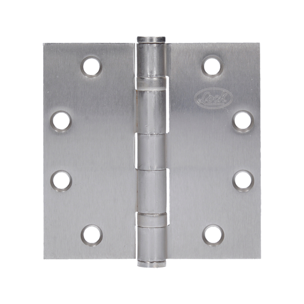 Bisagra cuadrada arquitectónica con balero níquel satinado 4.5" x 4.5", Lock