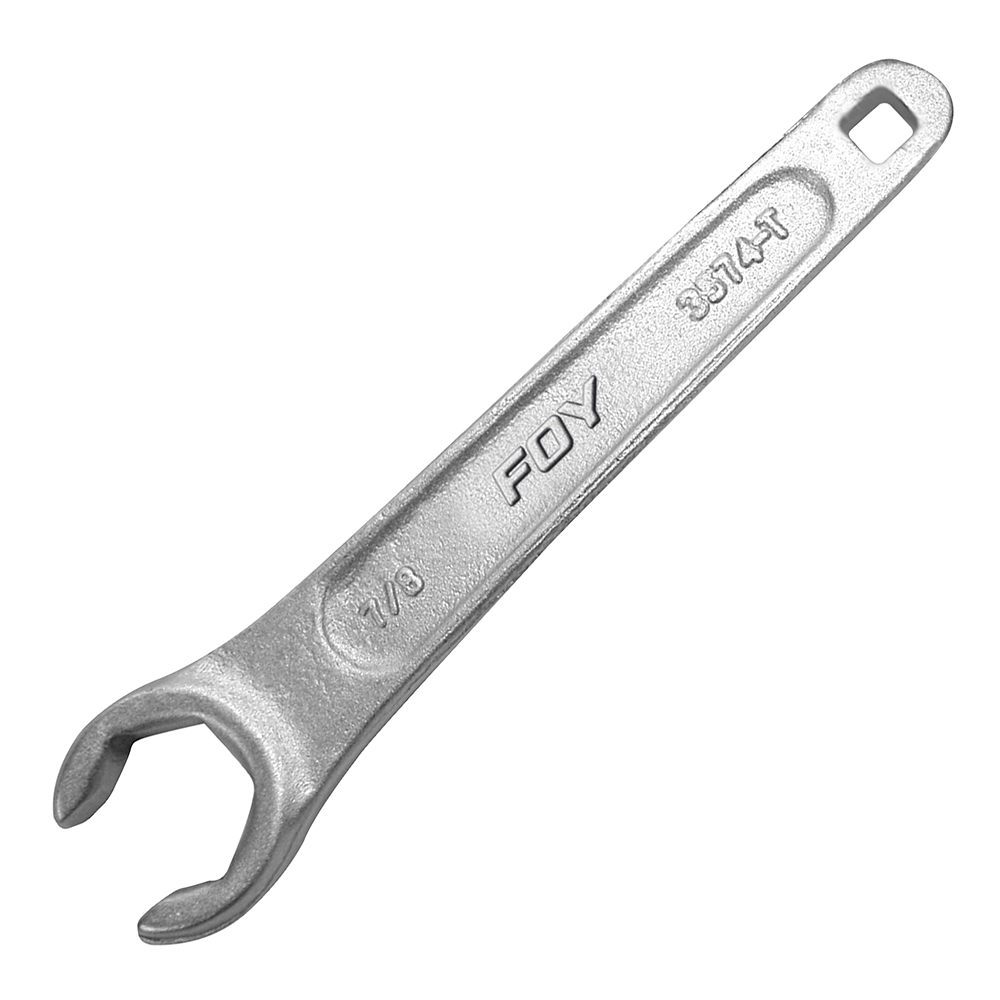 Llave para tanque de gas cromada 7/8", Foy