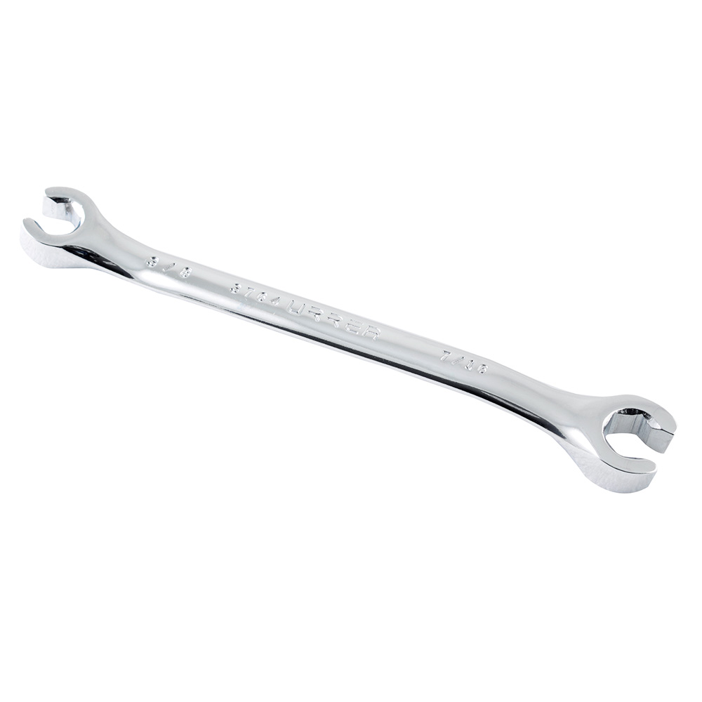 Llave abocinada pulido espejo en pulgadas, 6 puntas, 3/8" x 7/16", Urrea