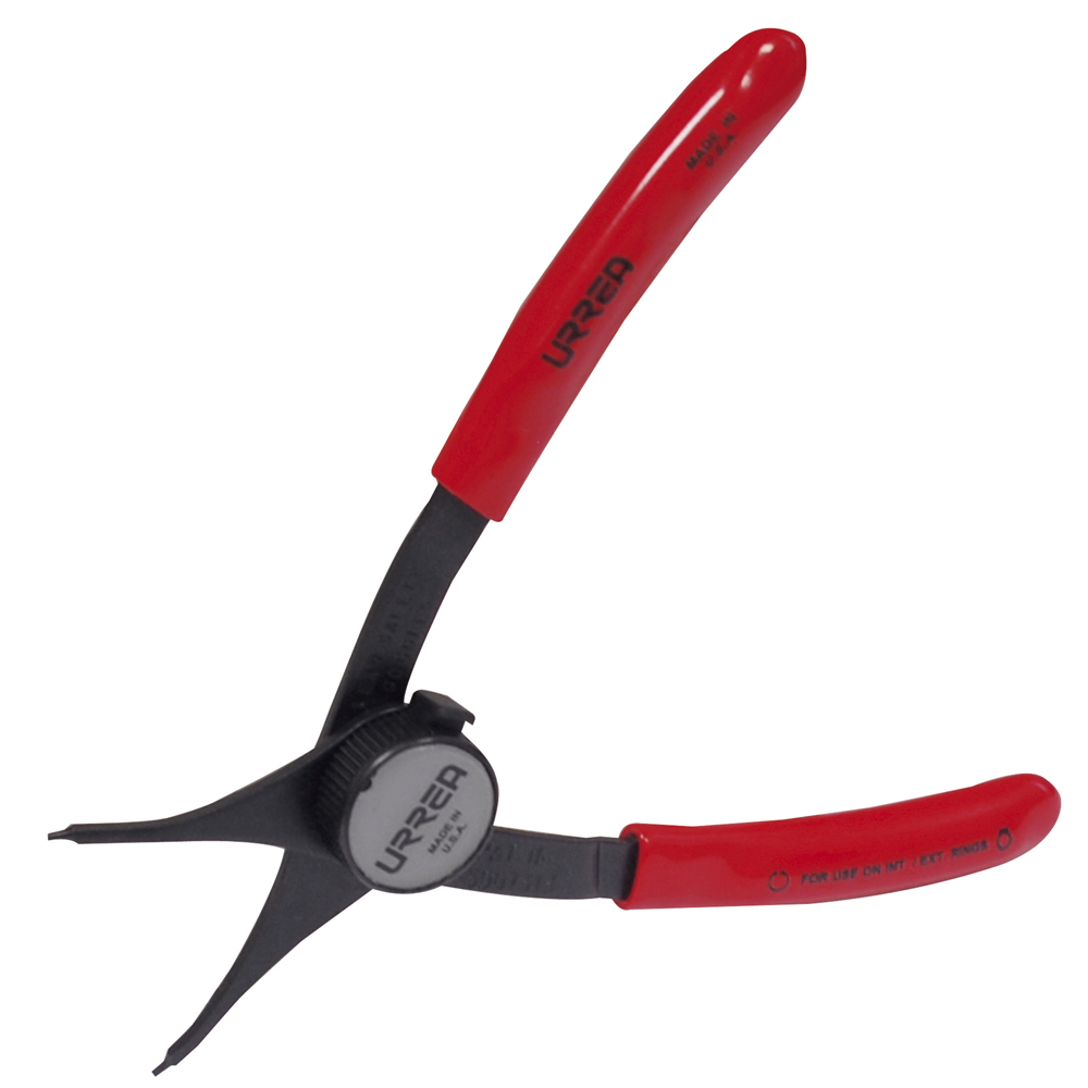 Pinza para para anillos de retención convertibles con perilla .070 ángulo de 0°, Urrea