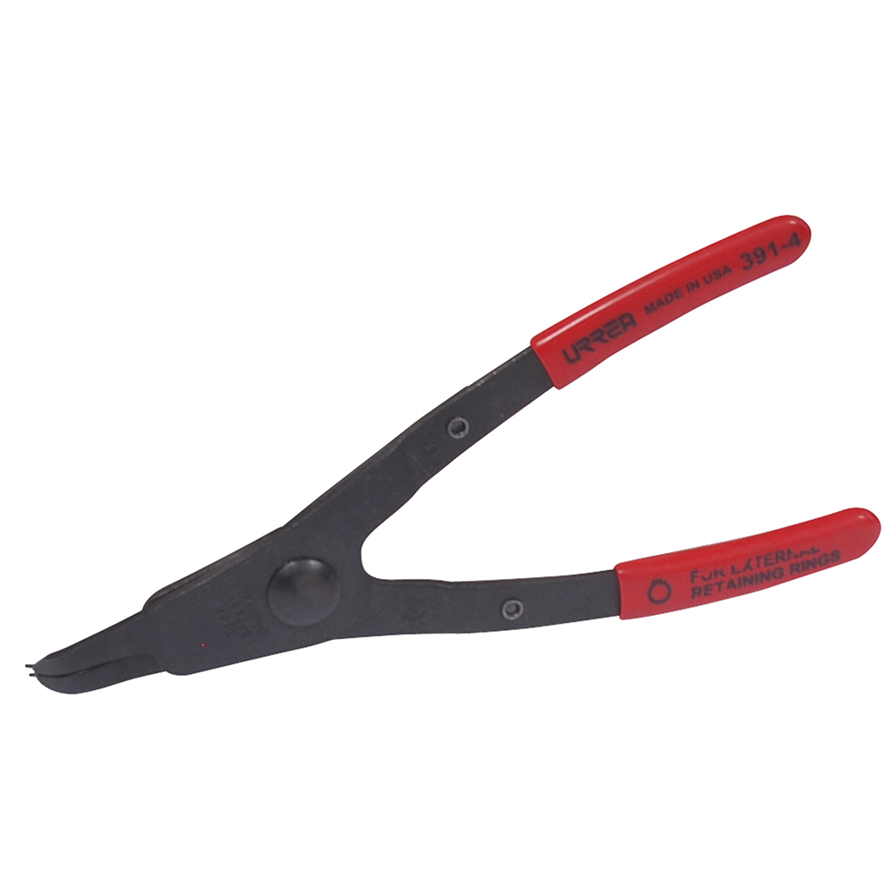 Pinza con mango rubber grip para anillos de retención fijas tipo externo ángulo de 45°, Urrea