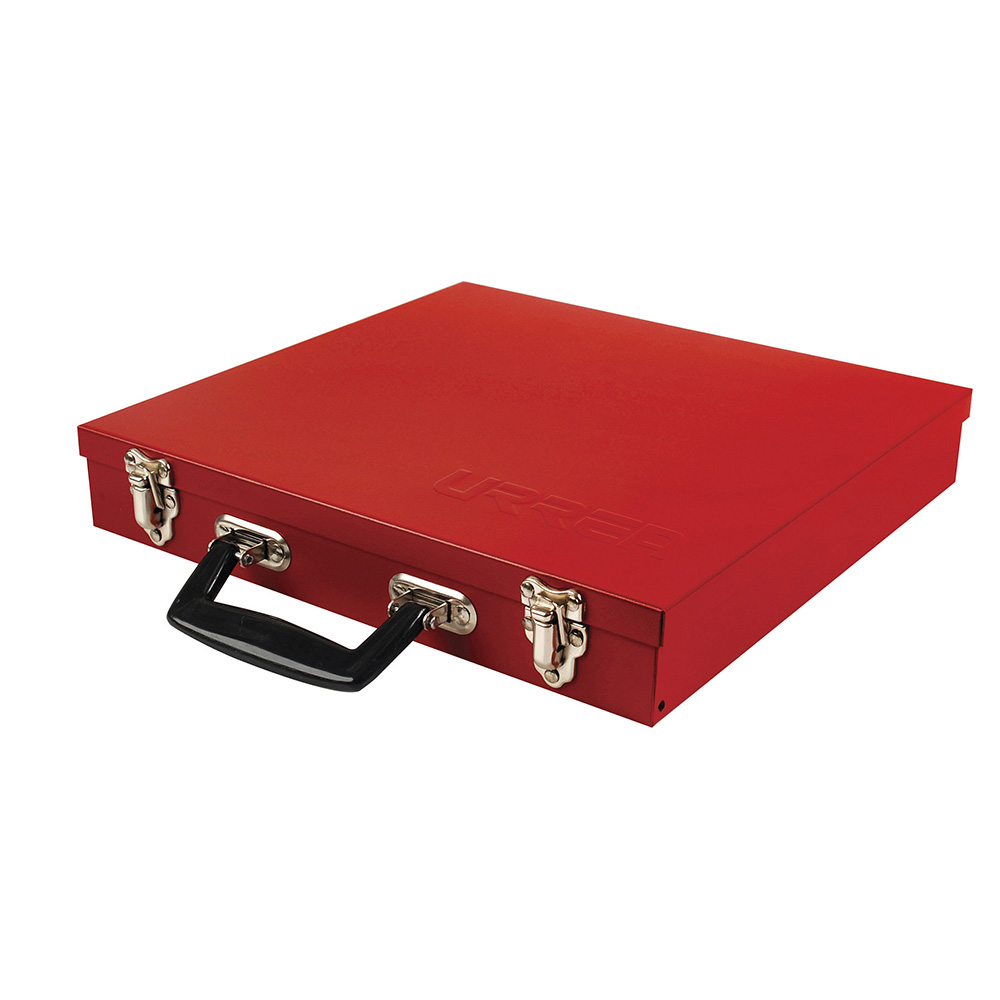 Caja metálica usos múltiples roja 12" x 11" x 2", Urrea