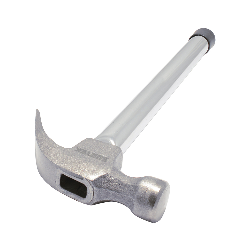 Martillo de uña curva con mango tubular de 13", 16 oz, Surtek