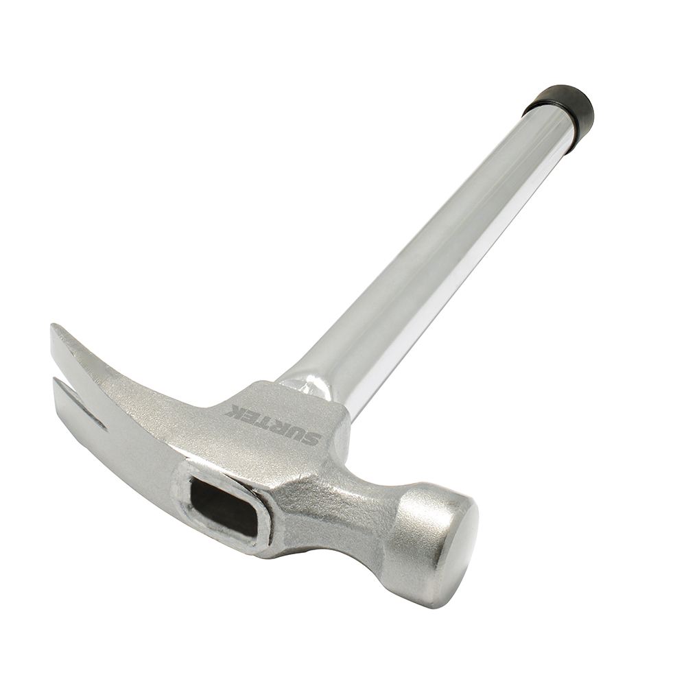Martillo de uña recta con mango tubular de 13", 16 oz, Surtek