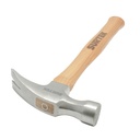 Martillo de uña recta con cabeza fresada con mango de madra de 16", 20 oz, Surtek