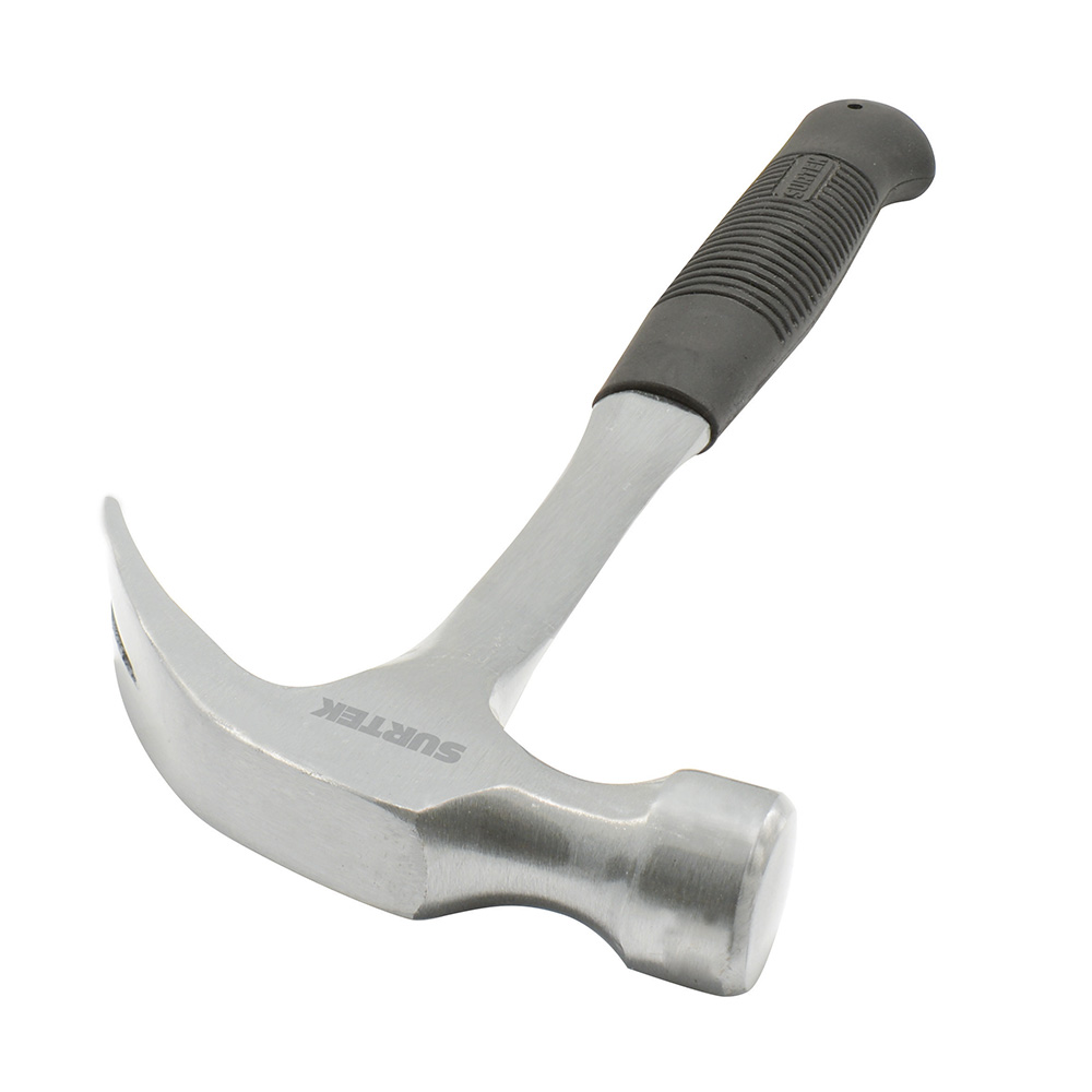 Martillo de uña curva forjada en una pieza con mango de neopreno de 13", 20 oz, Surtek