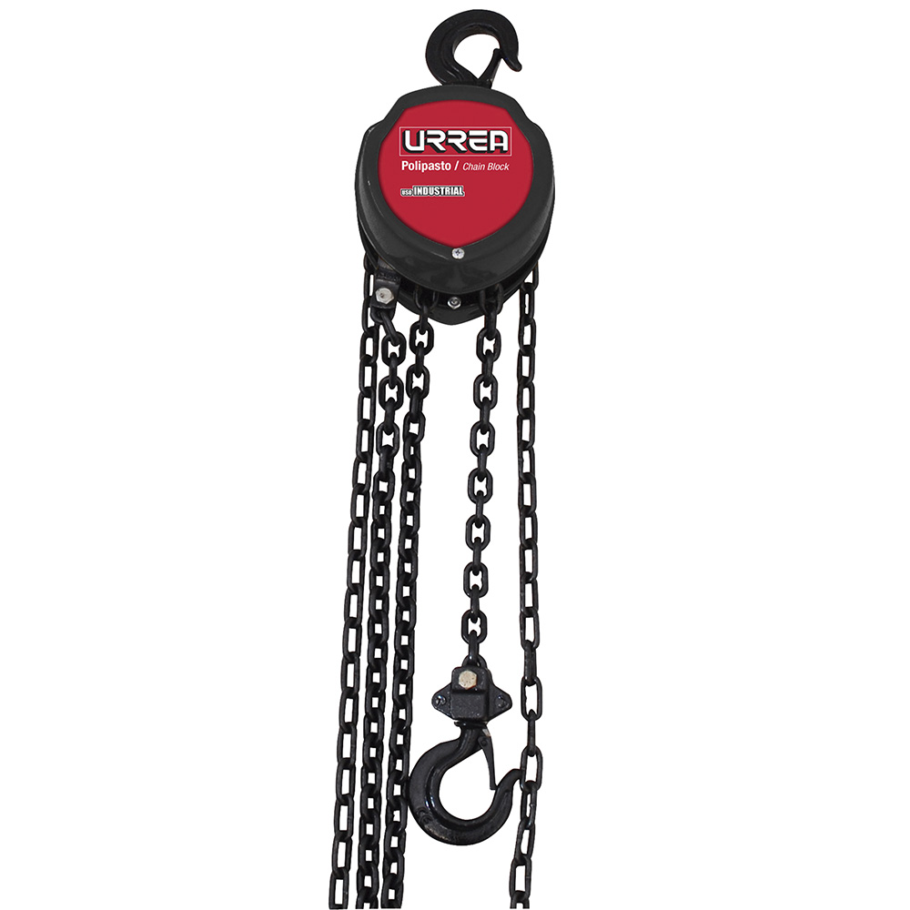 Polipasto manual 1 ramal 1 ton, cadena 3 m, Urrea