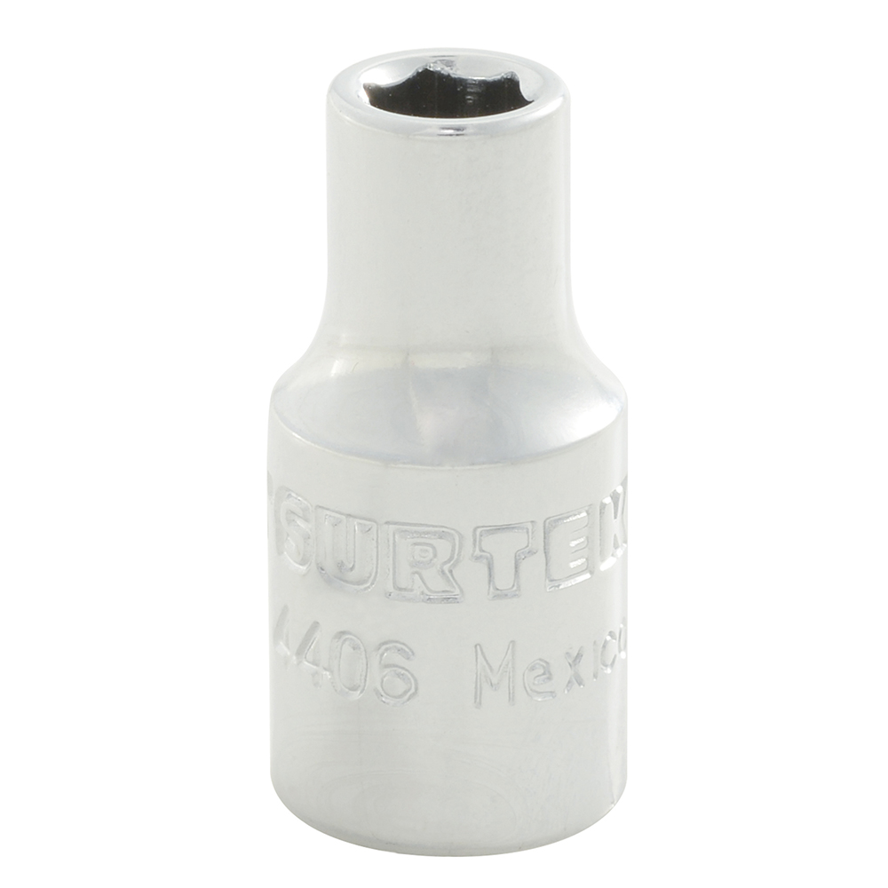 Dado en pulgadas cuadro de 1/4", 6 puntas, 3/16", Surtek