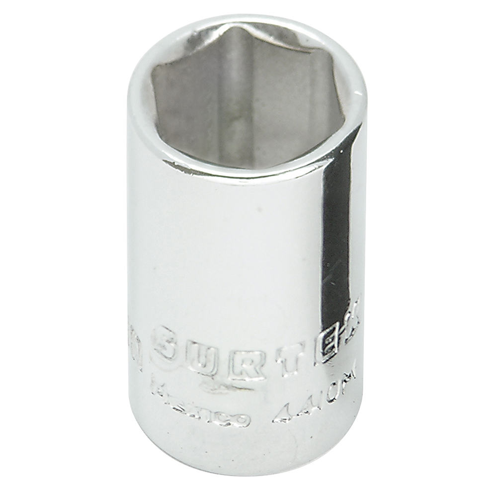 Dado métrico cuadro de 1/4", 6 puntas, 10 mm, Surtek