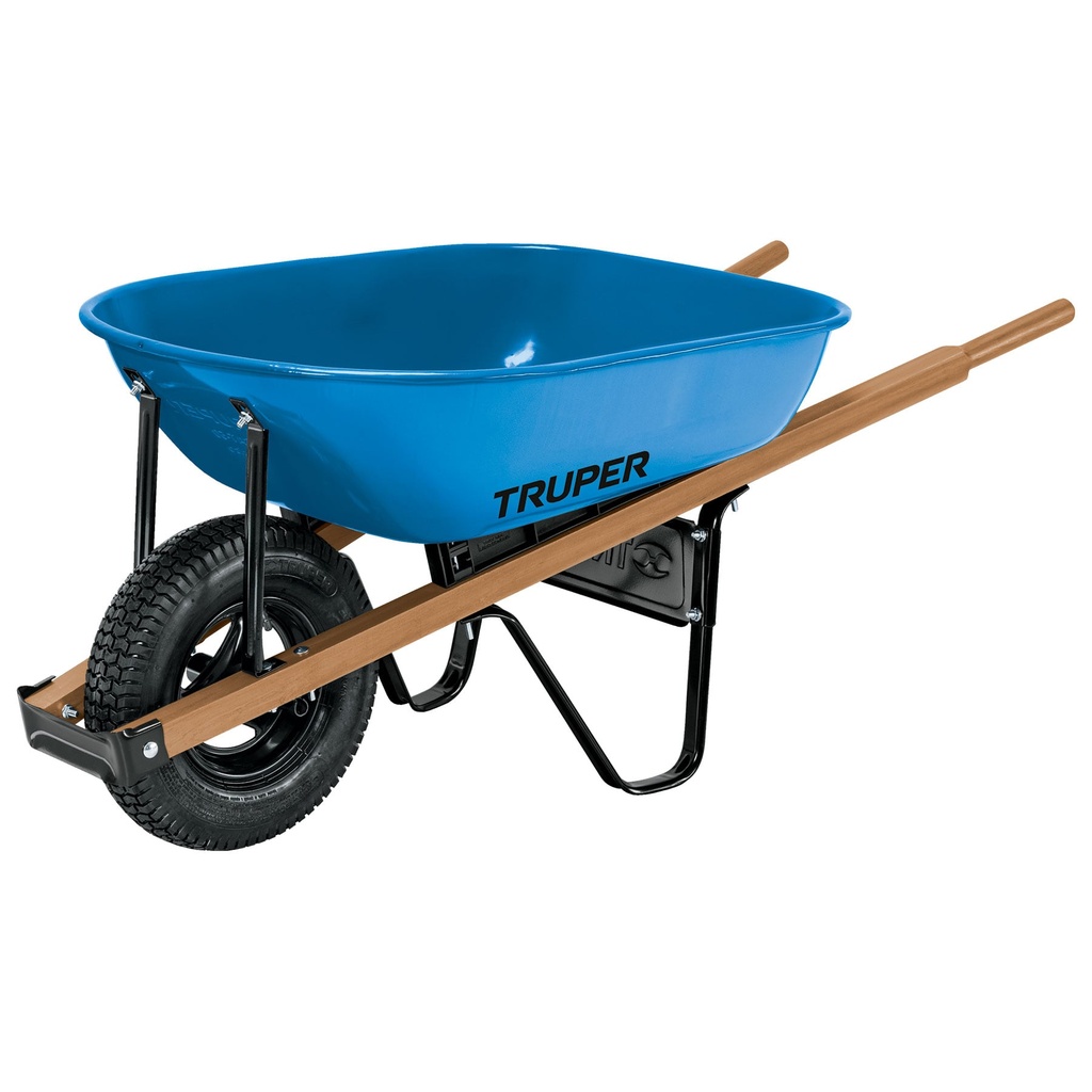 11758 / Carretilla 5.5ft3 Neumática, bastidor tubular, Truper