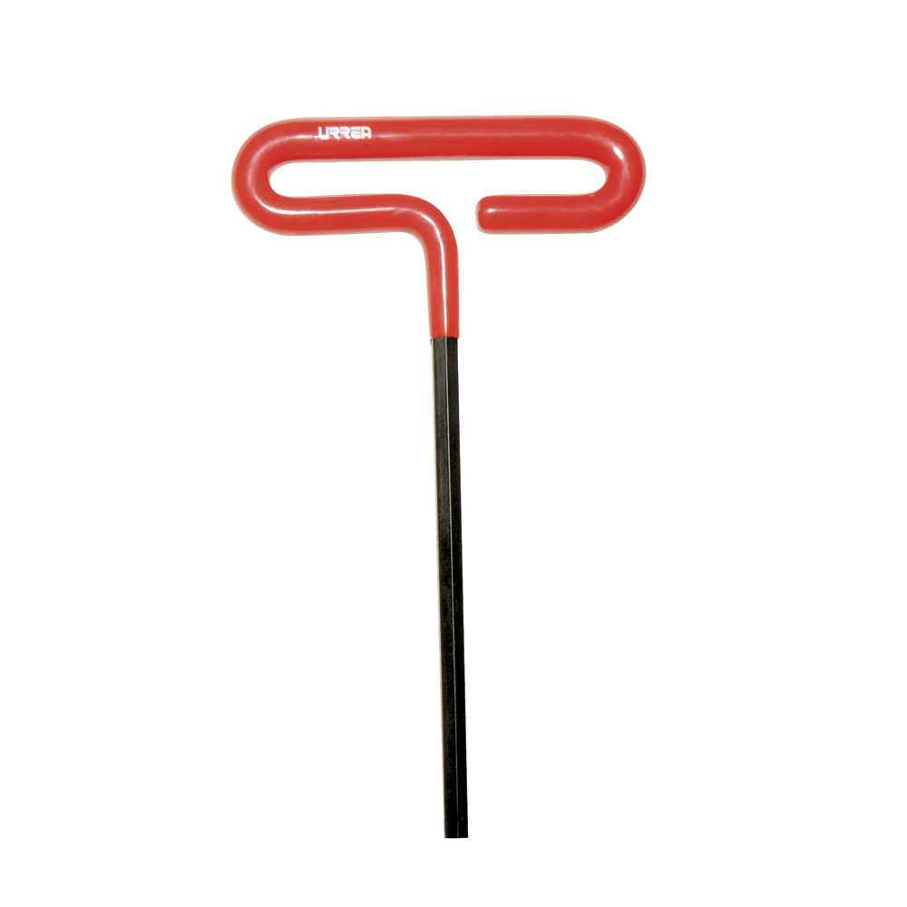 Llave hexagonal corta tipo "T" mango de vinil, en pulgadas, 7/64", Urrea