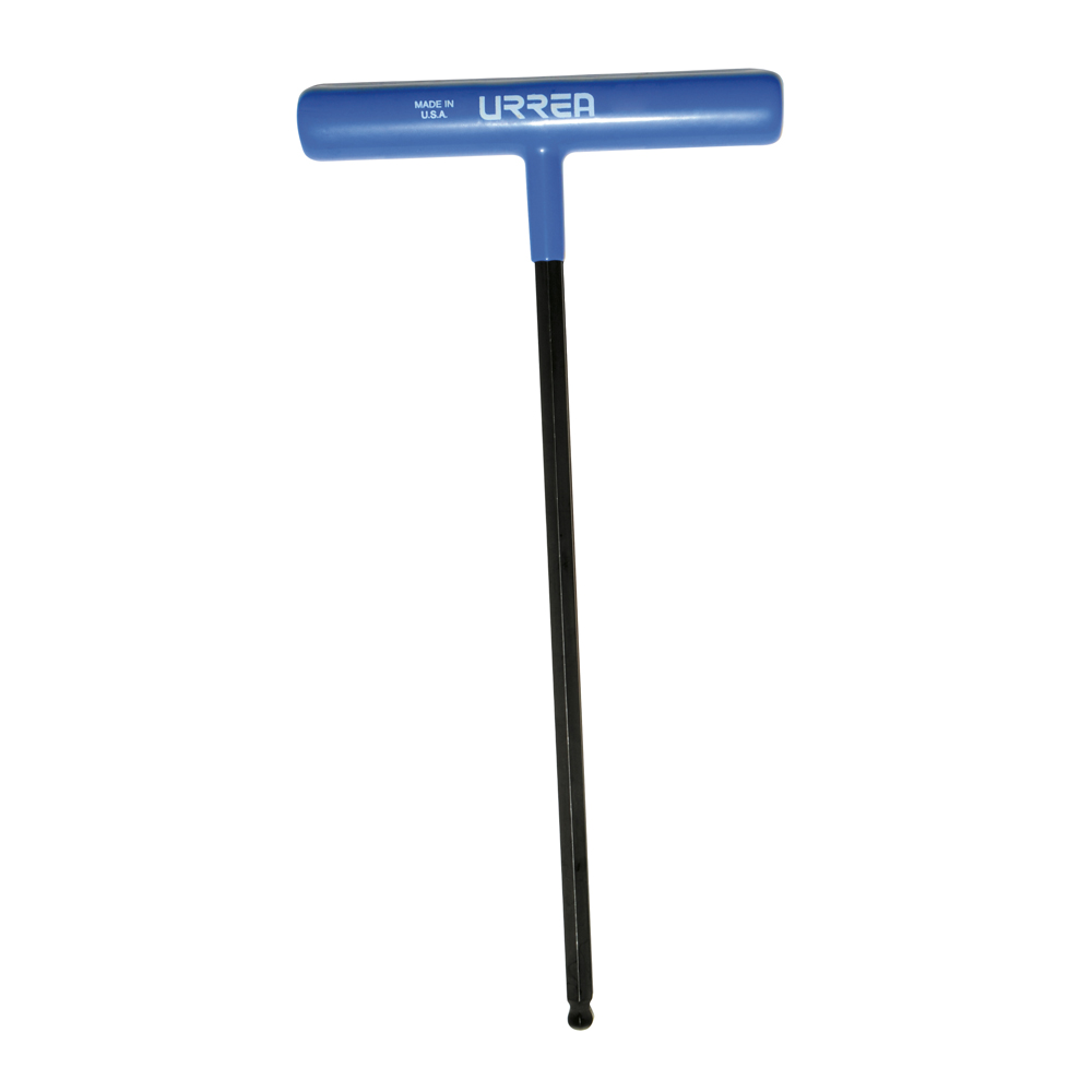 Llave hexagonal larga tipo "T" punta de bola ergonómica métrica, 4 mm, Urrea