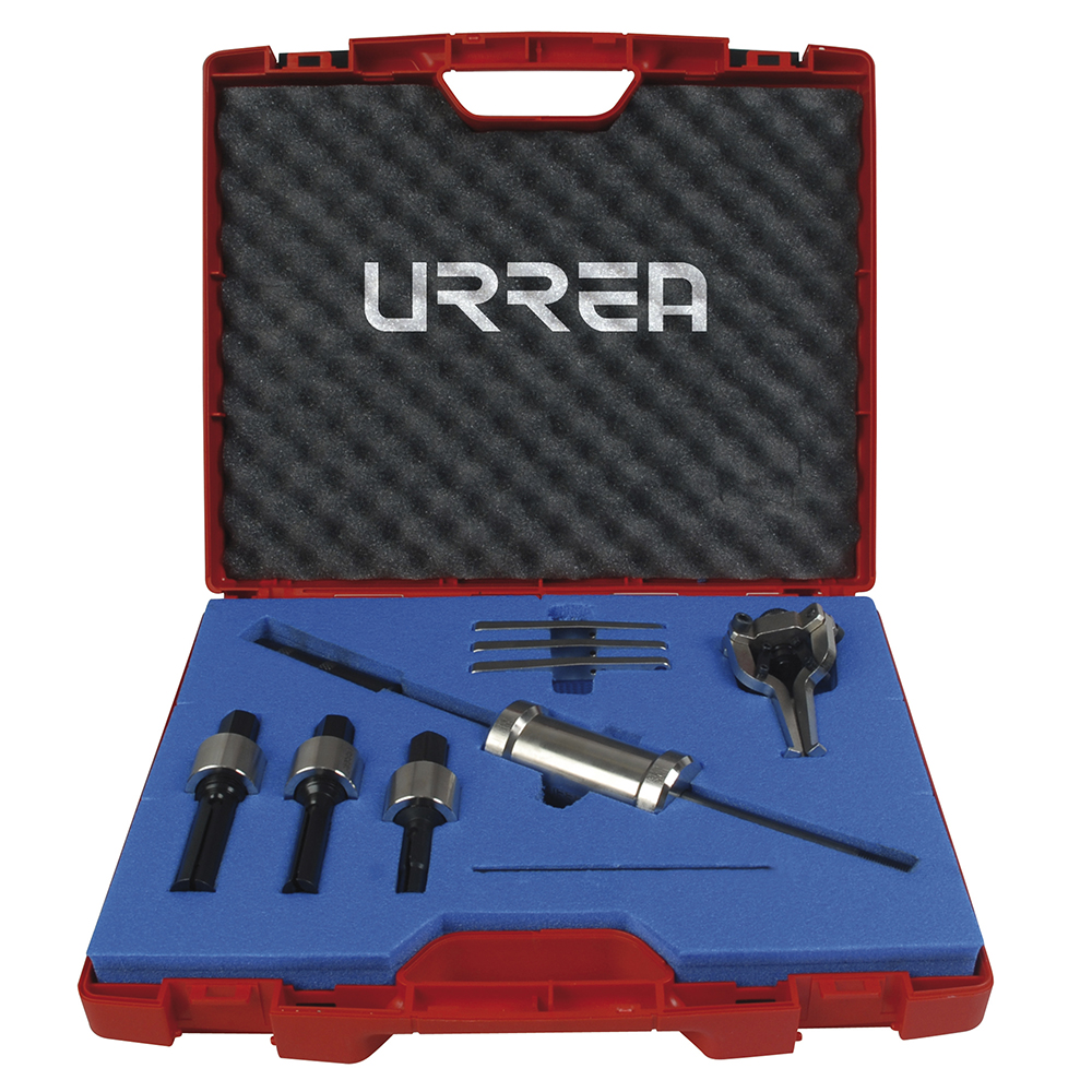 Juego de extractores interiores y exteriores con accesorios 3 ton, 8 piezas, Urrea