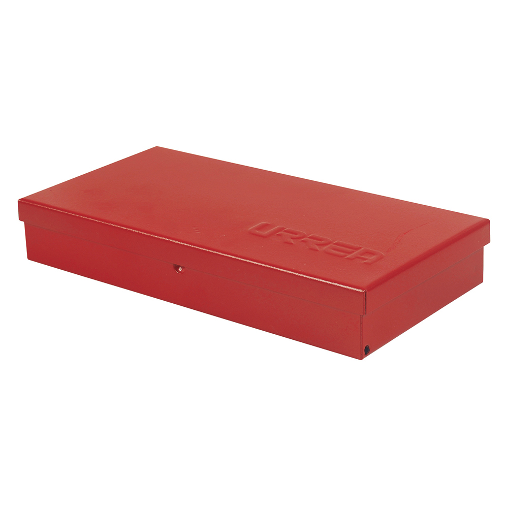Caja metálica usos múltiples roja 4" x 9" x 1", Urrea