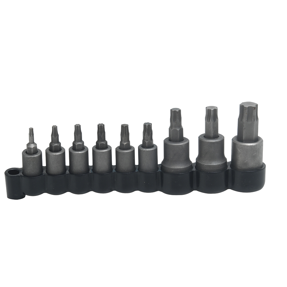 Juego de 9 dados con punta Torx cuadro de 1/4" y 3/8", Urrea