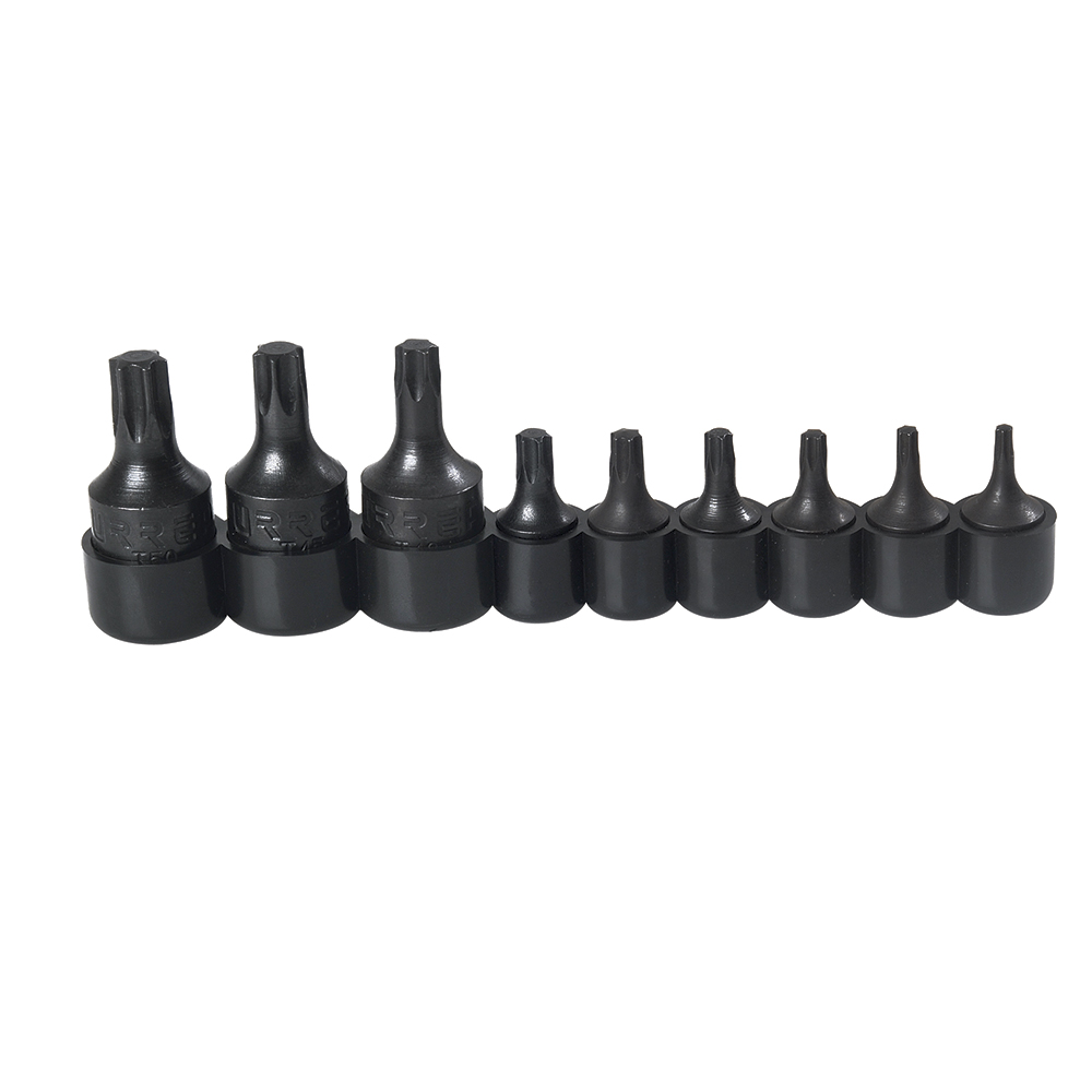 Juego de 9 dados con punta Torx cuadro de 1/4" y 3/8", Urrea