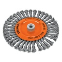 17528 / Carda circular 8' alambre trenzado, eje 5/8'-11, Truper