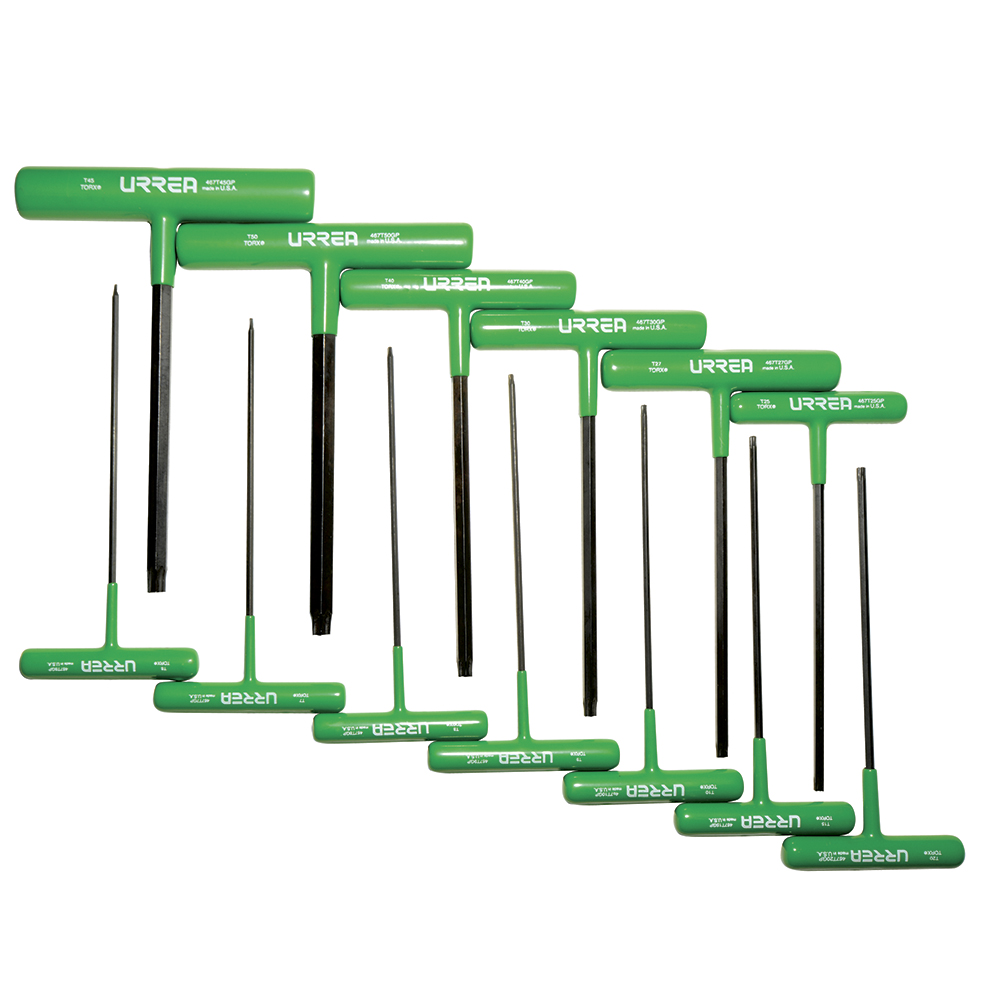Juego de 13 llaves hexagonales cortas tipo "T", ergonómicas, Torx, Urrea
