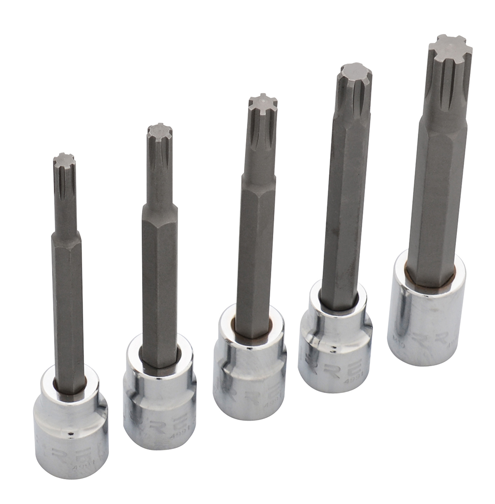 Juego de 5 dados con punta Ribe cuadro de 3/8", Urrea