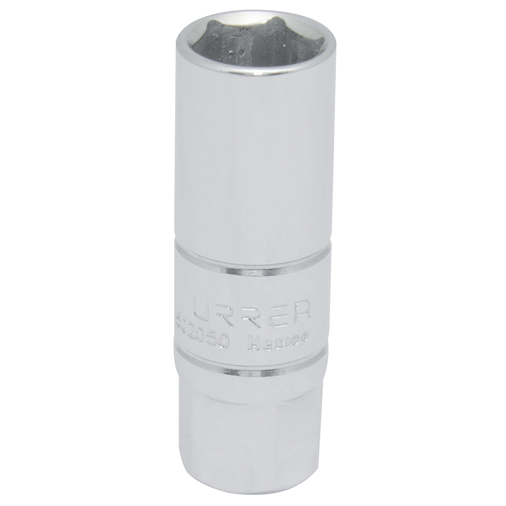 Dado en pulgadas cuadro de 3/8" para bujía con neopreno, 5/8", Urrea